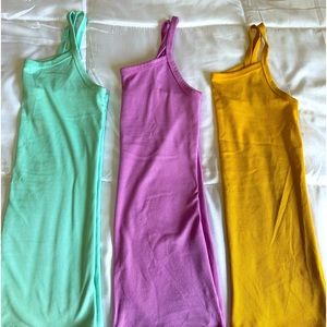 Walmart ribbed tanks.